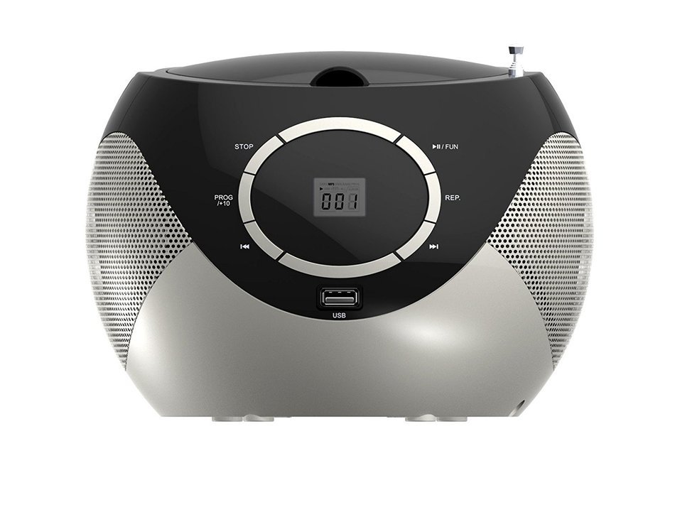 NAXA Electronics Portable MP3/CD Boombox and USB Player N2