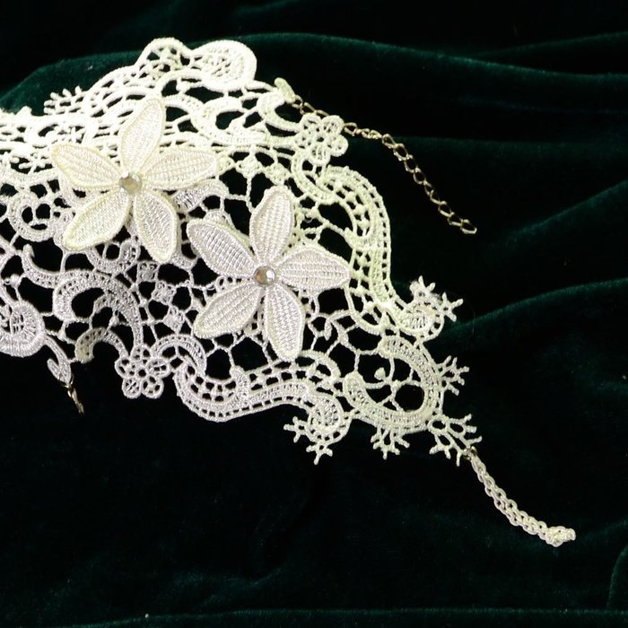 QTMY Flower Lace Ring Adjustable Bracelet Jewelry Set Gift for Women Girl N8