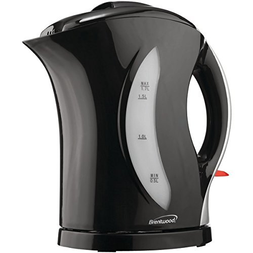 New BRENTWOOD KT-1618 1.7-Liter Cordless Plastic Tea Kettle