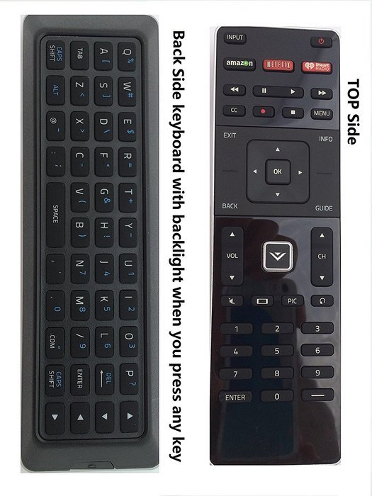 New Qwerty Remote XRT500 with Back-light fit for VIZIO M602I-B3 M322I-B1 M422I-B1 M602I-B3 M43-C1 M43C1 M49-C1...