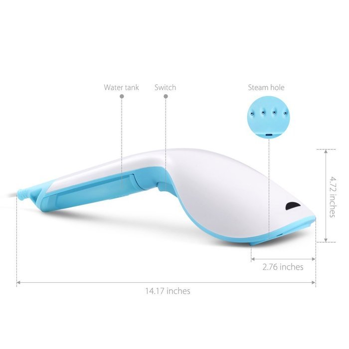 iGarden Handheld Steamer,Mini Garment Fabric Vapor Clothing Steamer for Home and Travel,includ clean brush & Light N12
