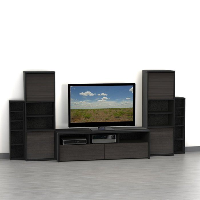 Sereni-T CD/DVD Towers (2) 211006 from Nexera, Black N8