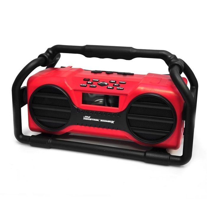Pyle Industrial BoomBoX Bluetooth Stereo Speaker, Rugged Water-Resistant Radio Boom Box, Rechargeable Battery,... N11