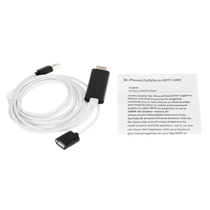 Docooler&reg; Wire TV Dongle HDMI Cable to HDTV Cable TV Stick Anycast i7 1080P Airplay Mirroring Cast for iPhone5... N7