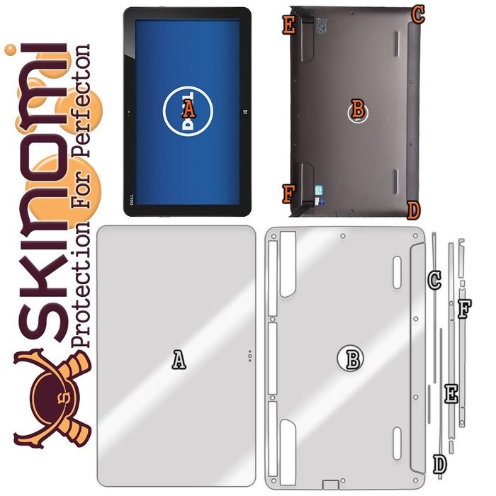 Skinomi TechSkin - Dell XPS 18 Screen Protector + Brushed Aluminum Full Body Skin Protector / Front & Back Premium... N5