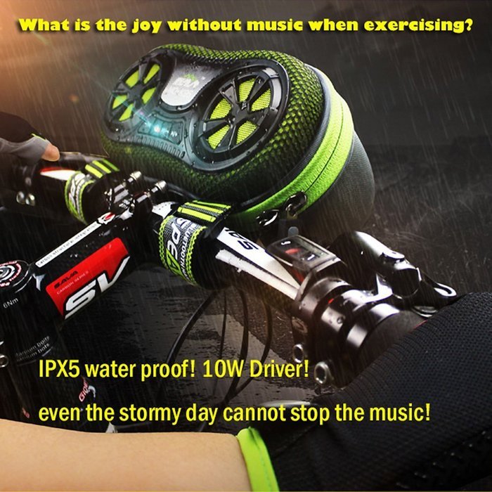 FreyrRay Wireless 10W Driver Bluetooth Speaker With Bass- Bicycle Speaker Case with Hands-Free Speakerphone and... N2