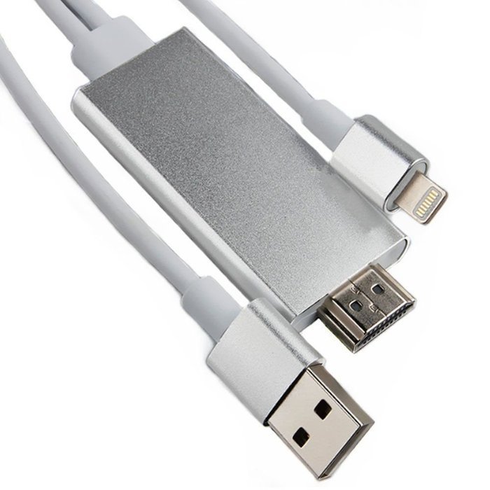 FST High-Speed HDMI Cable, 64Ft MHL to HDMI 1080p HDTv Adapter Cable for iPhone 5S 5 SE 6 Plus 6S Plus iPad Air... N24