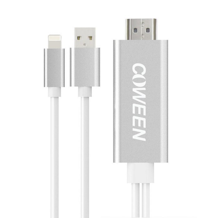 Coween lightning to hdmi screen mirroring cable 1080p mhl to hdmi