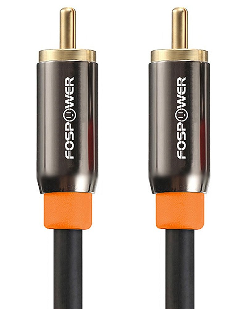 Fospower 25 feet rca male to rca male 24k gold plated connectors