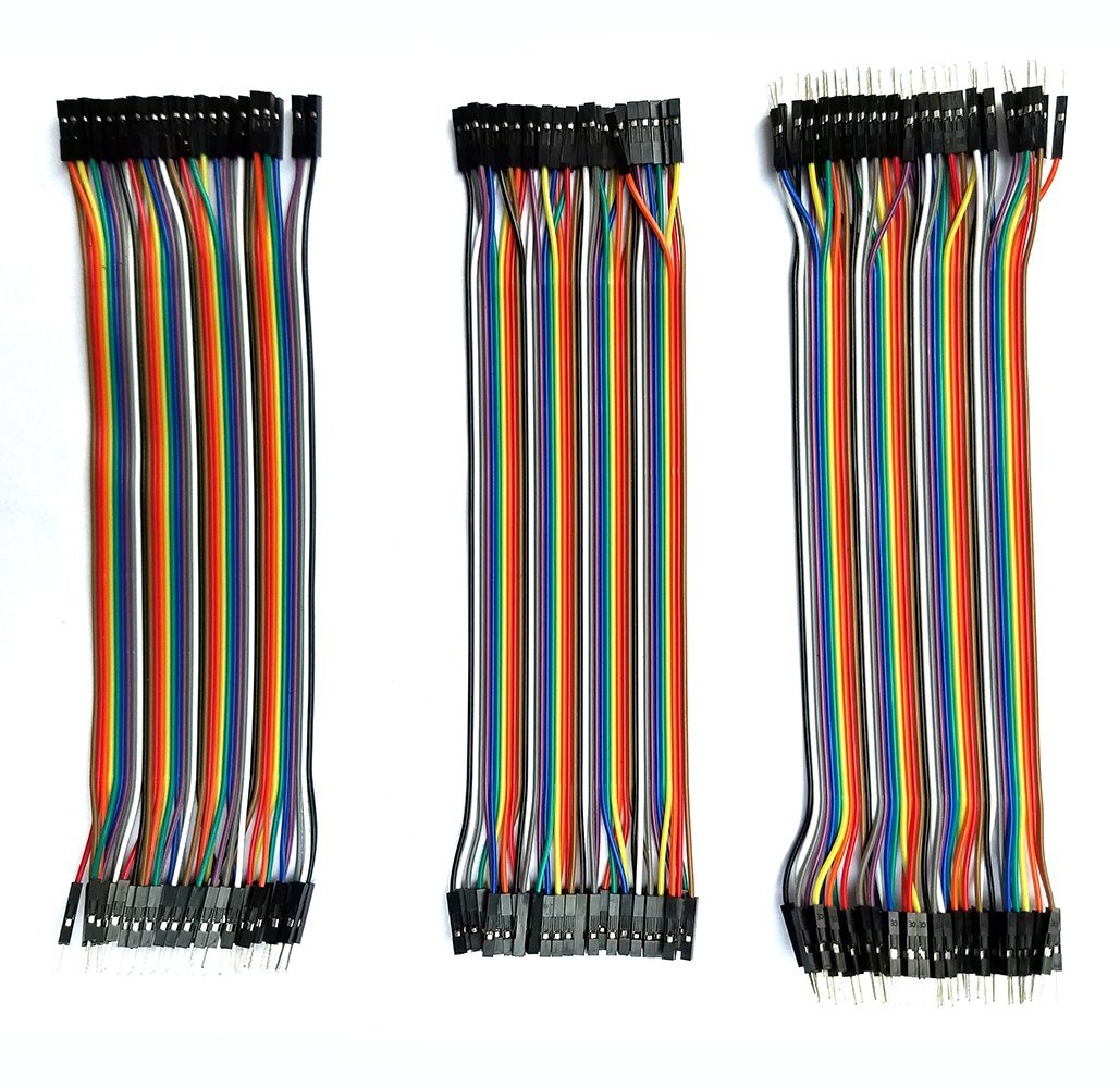 Breadboard Jumper Wires Aoyoho 120pcs Multicolored 40pin Male to Female ...