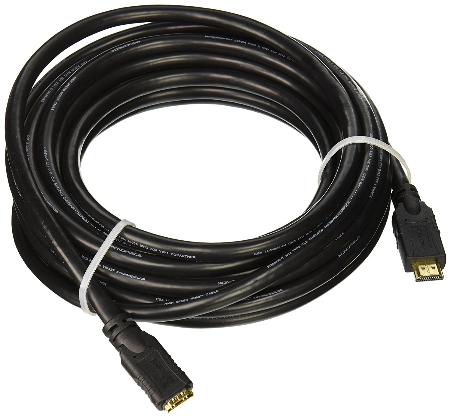 Monoprice Commercial Series Premium 10ft 24AWG CL2 High Speed HDMI   5463041 