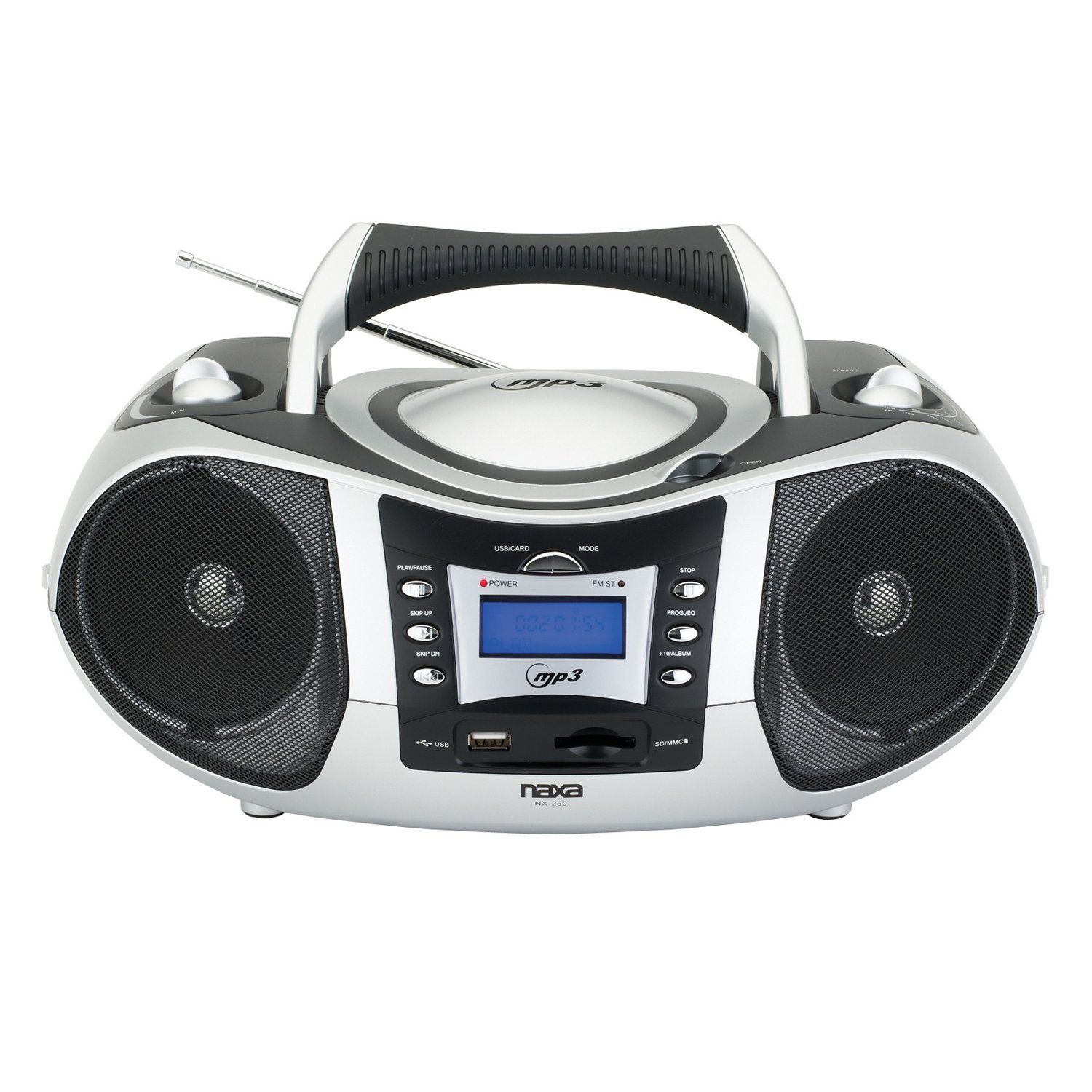 Naxa NPB-250 Portable MP3/CD Player With Text Display, AM/FM Stereo ...