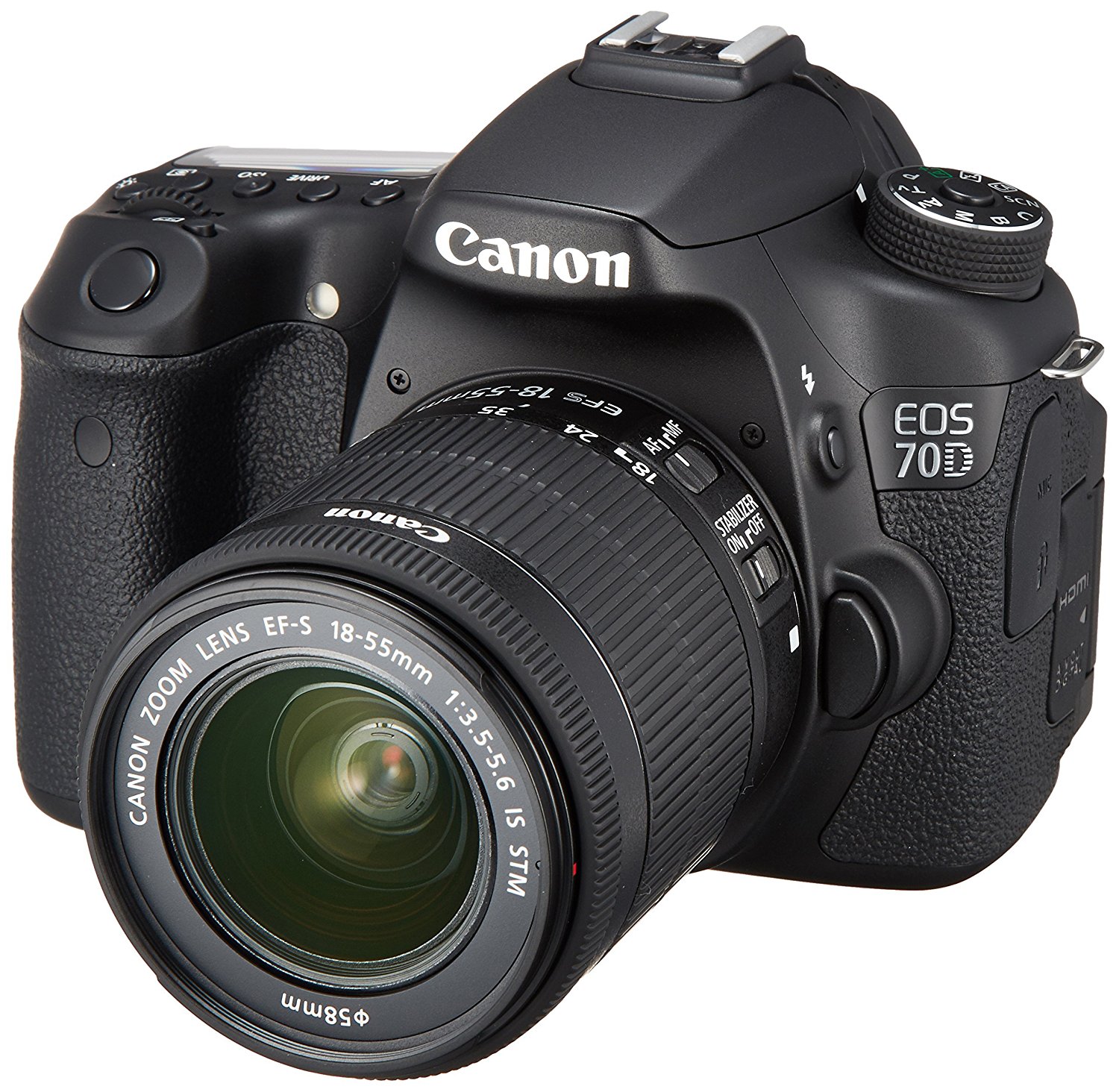 Canon DSLR camera EOS70D lens kit EF-S18-55mm F3.5-5.6 IS STM comes ...