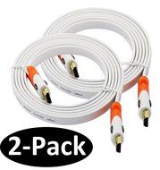 FLAT HDMI Cable 2.0 - 25 Feet, High Speed HDMI Flat Wire, 7.6 Meter By Ultra Clarity - CL3 Rated - Audio Return... N12