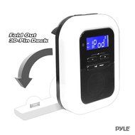 Pyle PLBACS Bluetooth Music Streaming Digital Alarm Clock and Receiver System with FM Radio, 30-Pin iPod Dock... N4