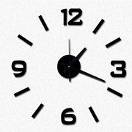 MuLuo Four colors DIY Numbers Wall Clock Acrylic Mirror Wall Stickers Watches Home Decor Clock light purple N7