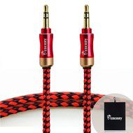 eBerry [A04 3.5mm Male to Male Audio Cable] Special Color Contrast Nylon Fiber Cloth Foil Shielded Slim Waist... N20