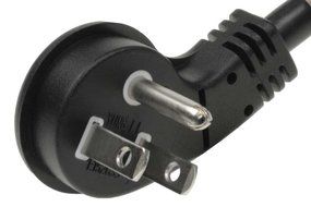 SF Cable, 3ft Ultra Low Profile Angle NEMA 5-15P to 5-15R with 36 inches 16/3 AWG SJT N3
