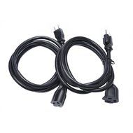 JACKYLED 2-PACK 16AWG Power Cord, Universal Power Cord, NEMA 5-15P to NEMA 5-15R, Black, 10 Feet/3m, UL listed N3