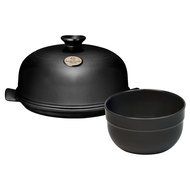 2 Piece Bread Cloche and Mixing Bowl Color: Charcoal N2