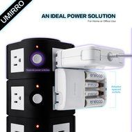 Umirro 10-Outlet Power Strip with 4 USB Charging Ports - Pure Black N5