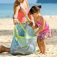Sand Away Beach Mesh Bag Tote, Tune Up Swim Toys Boating Etc. Stay Away From Sand Mesh Bag (Blue) N8