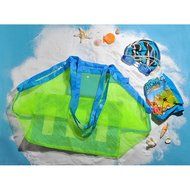 Sand Away Beach Mesh Bag Tote, Tune Up Swim Toys Boating Etc. Stay Away From Sand Mesh Bag (Blue) N9