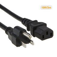 CableCreation [2-PACK] 10 Feet 18 AWG Universal Power Cord for NEMA 5-15P to IEC320C13 Cable, 3M / Black