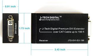 J-Tech Digital(Receiver Only) Hdmi Extender Over Tcp/ip Ethernet/over Single Cat5e/cat6 Cable 1080p with IR Remote... N35