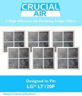 6 LG LT120F Air Purifying Fridge Filters, Part # 9918, ADQ73334008 &amp; ADQ73214404, Designed &amp; Engineered by Crucial...