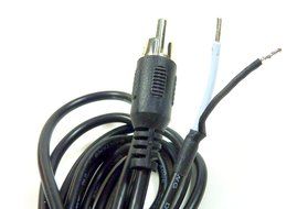 6-ft RCA Male Shielded Audio Cable To Bare Wire For Speakers &amp; Subwoofer, Heavy-Duty 18 AWG N2