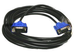 Importer520 HD15 Male to Male VGA Video Cable for TV Computer Monitor (25Ft, Blue Connector) N5
