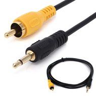 Yeworth&reg; 3.5mm 1/8 inch Mono Male Plug to RCA Male Jack Audio Cable Cord Gold Plated 1.8m (6Ft) N6