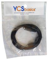 YCS Basics 12 foot 2.5mm male to female 4 conductor headphone / aux cable N5