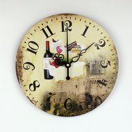 Kitchen Wall Decor Watch With Waterproof Clock Face Modern Dining Hall Silent Wall Clock N2