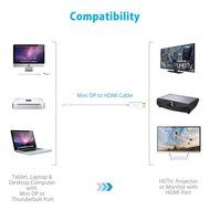AIFFECT Mini DP to HDMI Cable 1080P Mini DisplayPort to HDMI Cable (Thunderbolt Port Compatible) for Apple Macbook... N3