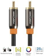FosPower (25 Feet) RCA Male to RCA Male [24K Gold Plated Connectors] Premium S/PDIF Digital Audio Coax Cable for... N2