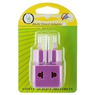 Yubi Power 2 in 1 Universal Travel Adapter with 2 Universal Outlets - Built in Surge Protector - 3 Pack - Black... N89