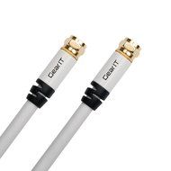 GearIt Digital Audio/Video (25 Feet/7.5 Meters)UL CL2 RG-6 F Type Gold Plated Coaxial Cable Connectors, White N10