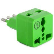 Yubi Power 2 in 1 Universal Travel Adapter with 2 Universal Outlets - Built in Surge Protector - 3 Pack - Black... N90
