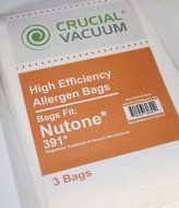 Crucial Vacuum 3 Nutone 391 Allergen Vacuum Bags Fits Nutone Central Vacuum Models: CV350, CV352, CV353, CV450... N4