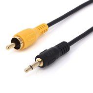 Yeworth&reg; 3.5mm 1/8 inch Mono Male Plug to RCA Male Jack Audio Cable Cord Gold Plated 1.8m (6Ft) N8
