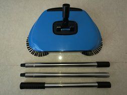 Goldengulf 360 Degree Rotating Hand-Push Dual Brush Cordless Swivel Sweeper Perfect For Floor Tile Manual Dust... N10