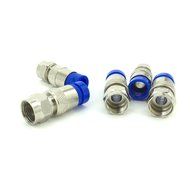 Pasow 50 Pcs Rg6 F Connector Adapter Plug Coax Compression Satellite Cable Coaxial Tv Fitting N2