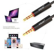 VOJO (2 Pack) 3.5mm Auxiliary Audio Cable 6ft Coiled Aux Cord for Car with Male to Male Gold Plated Jack, Tangle-free... N4