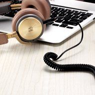 VOJO (2 Pack) 3.5mm Auxiliary Audio Cable 6ft Coiled Aux Cord for Car with Male to Male Gold Plated Jack, Tangle-free... N5