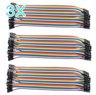 Frentaly&reg; 3X Multicolored 40pin Female to Female Breadboard Jumper Wires Ribbon Cables Kit N2
