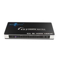 Goronya HDMI Matrix Splitter/HDMI Switch | 4 in 2 out with Optical &amp; L/R Audio Output | HDMI Selector/Converter... N5
