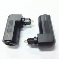 Lemeng 2-PACK Toslink 90 Degree Digital Optical Audio Cable Adapter Male to Female N4