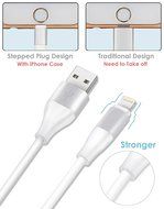 Zeuste Lightning Charging Cable for iOS Devices, 3-Pack (3 Feet, 6 Feet, 10 Feet) - Gold N4